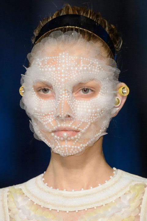Beauty Face embellished with pearls