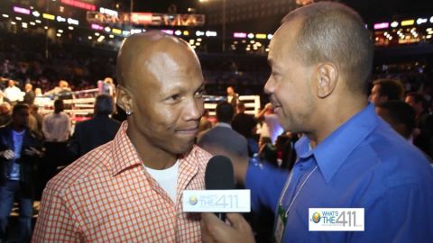 Professional boxer Zab Judah talking with What's The 411's Andrew Rosario