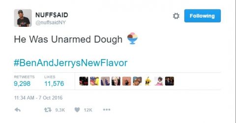 @nuffsaidNY posted a very creative Twitter in response to Ben and Jerry's support of the Black Lives Matter movement
