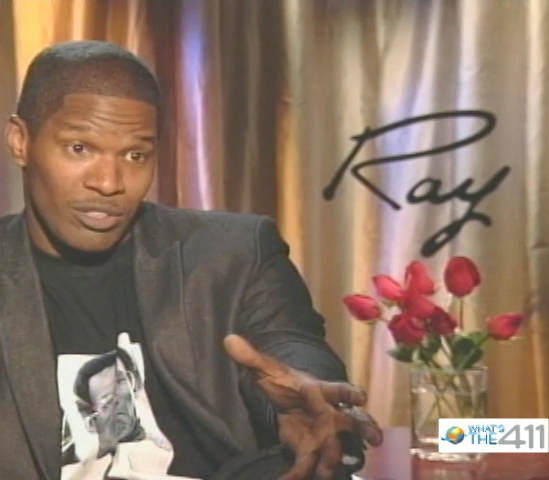Award-winning actor Jamie Foxx talking with What's The 411 reporter Diana Blain