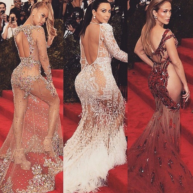 Beyonce Kim-Kardashian Jennifer-Lopez on-the-red-carpet-at-Met-Gala-2015
