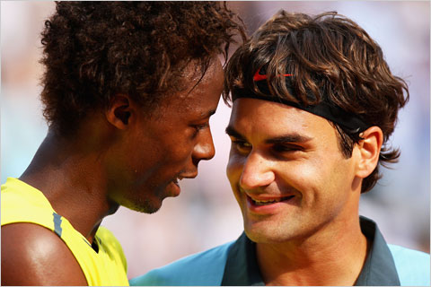 Gael-Monfils Roger-Federer 2009-French-Open Ryan-Pierse Getty Images-Europe