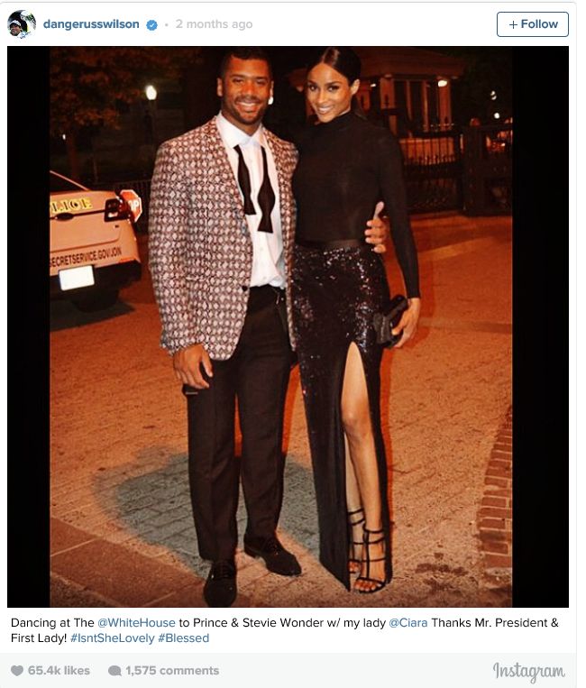 Russell-Wilson-and-Ciara-at-Secret-White- House-Party Instagram