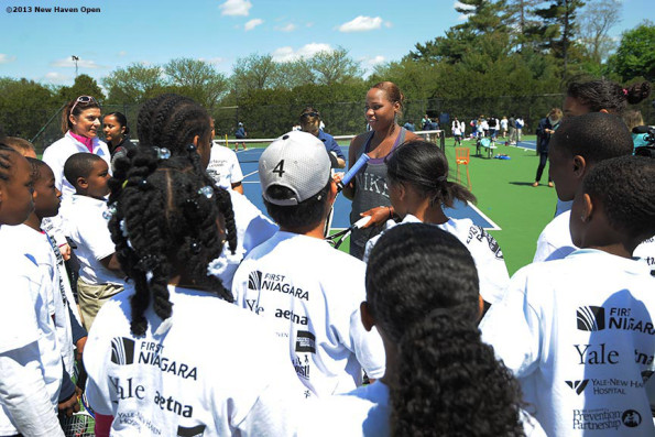 Taylor-Townsend-with-kids-before-2013-New-Haven-Open Yale-University