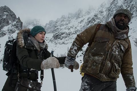 Kate Winslet (left) and Idris Elba in the movie, The Mountain Between Us