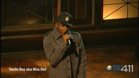 Actor and hip-hop artist, Mos Def, during a sound check for Russell Simmons Presents Def Poetry