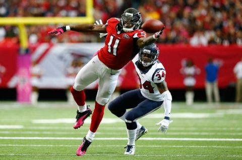 Julio Jones wide receiver for Atlanta Falcons sets franchise record with 300 receiving yards
