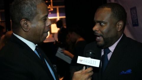Christopher Chaney talking with Glenn Gilliam at the NV Movers and Shakers Awards