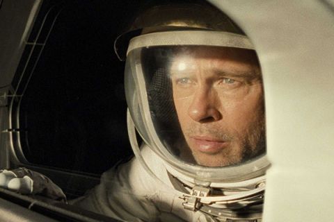 Brad Pitt, as an astronaut, in the movie, Ad Astra