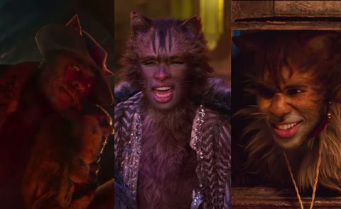 Actors (left to right): Idris Elba, Jennifer Hudson, and Jason Derulo in the upcoming movie, Cats, which is scheduled for release on December 20, 2019
