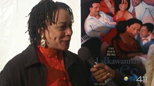 Award-winning actress S. Epatha Merkerson talking with What&#039;s the 411TV correspondent, Diana Blain, on the red carpet at the premiere of Lackawanna Blues