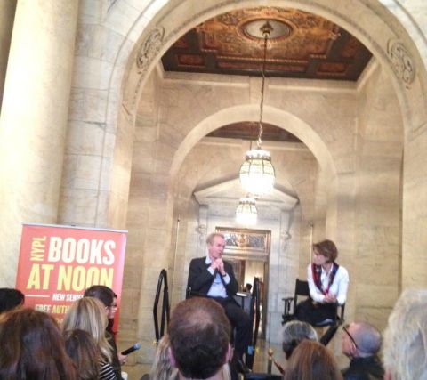 Author Martin Amis discussing his latest novel, The Zone of Interest, with New York Public Library's Jessica Strand