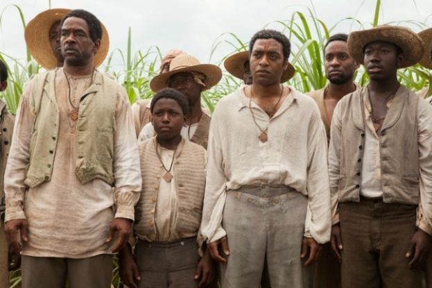 A scene with some of the male cast members from the movie, 12 Years A Slave