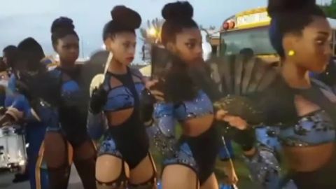 Miami Northwestern Senior High's dance team wearing lingerie, boots, fishnet stockings, and garter belts caused uproar on social media.  