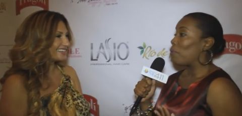 Reality TV star, Love Majewski, talking with What's The 411 correspondent Barbara Bullard, on the red carpet at Tene Nicole's Shopping Night OUt