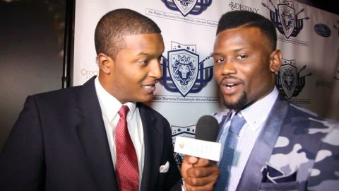 What's The 411Sports reporter, Chris Graham talking with New York Giants cornerback Walter Thurmond about the Launch of the Walter Thurmond Foundation for Arts and Education