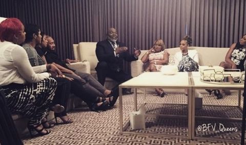 Bishop TD Jakes counseling the Braxton sisters on Braxton Family Values