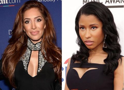 Photo from Left to right: Reality TV personality Farrah Abraham and rapper Nicki Minaj