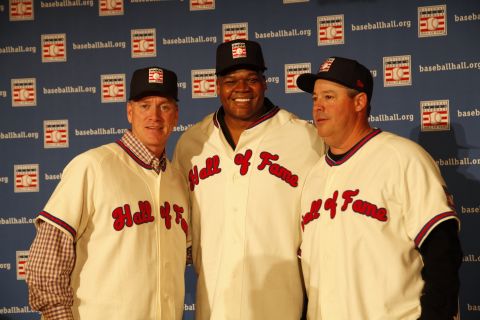 Thomas Glavine, Frank Thomas and Greg Maddux new inductees into the Baseball Hall of Fame