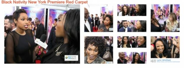 A collage of photos from the Black Nativity Movie Premiere at the Apollo Theater