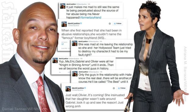 Compilation of David Justice&#039;s Twitter rant against his ex-wife, actress Halle Berry