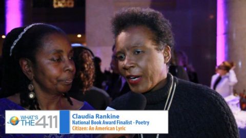 Claudia Rankine, National Book Awards Finalist for Poetry, is talking with What's the 411TV Book Editor, Luvon Roberson about her nominated book, CITIZEN: AN AMERICAN LYRIC