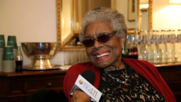 Dr. Maya Angelou giving an exclusive interview to What&#039;s the 411 correspondent, Kizzy Cox
